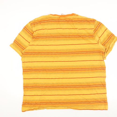 Superdry Men's Yellow Striped T-Shirt XL