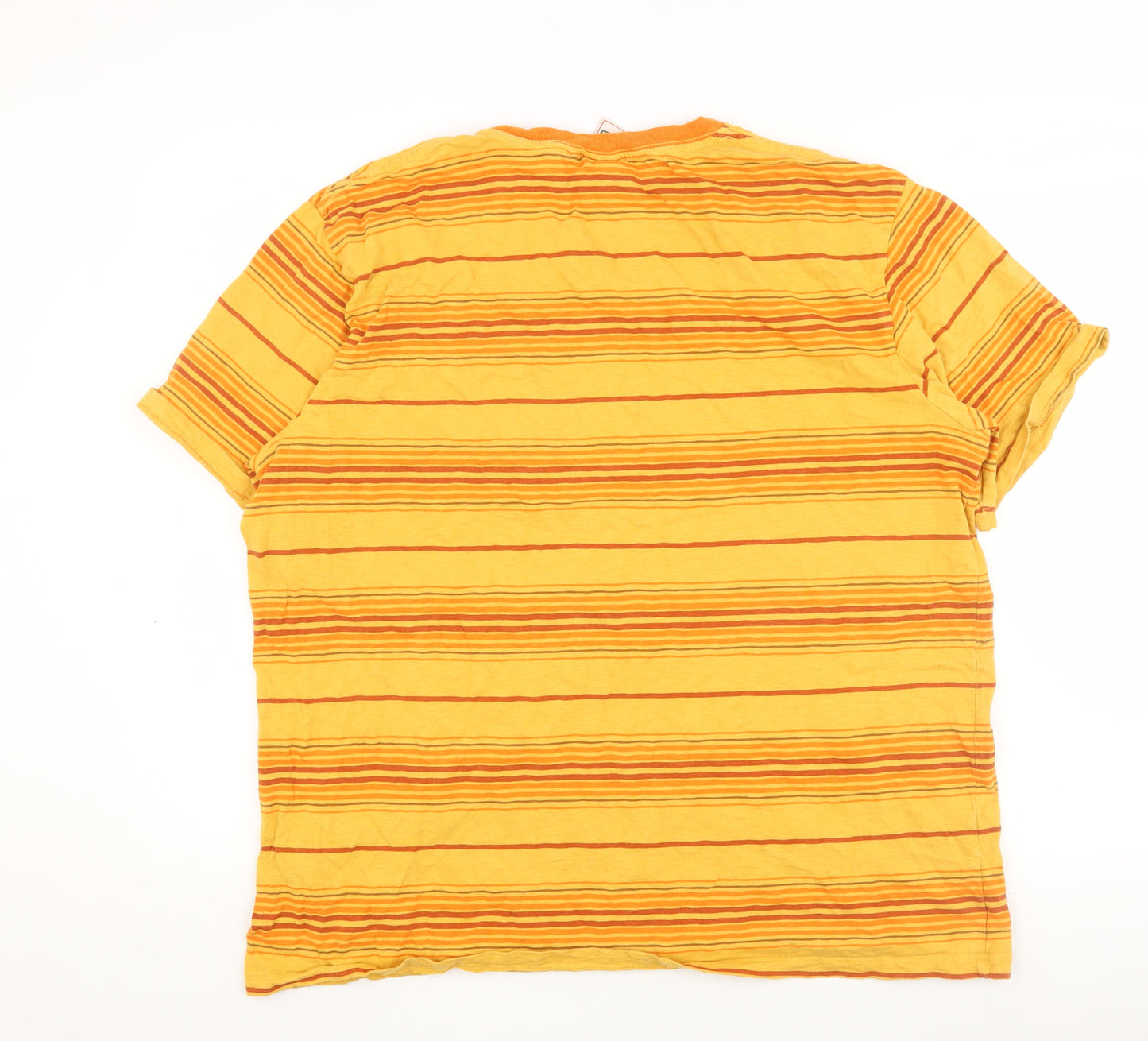 Superdry Men's Yellow Striped T-Shirt XL
