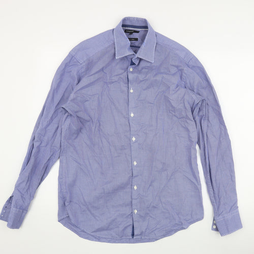 Autograph Men's Blue Dress Shirt, Size 16, Long Sleeve, Cotton