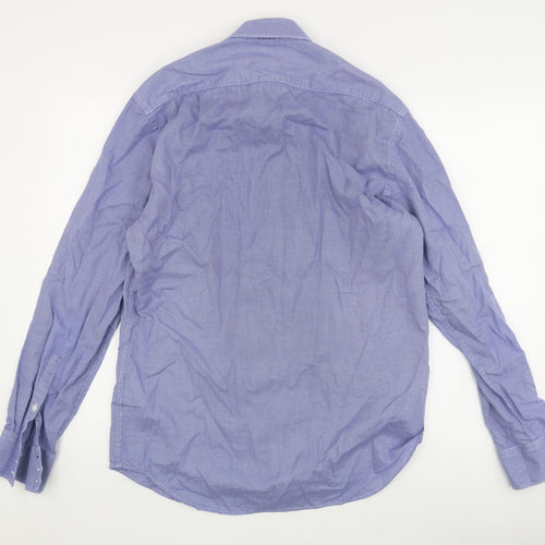 Autograph Men's Blue Dress Shirt, Size 16, Long Sleeve, Cotton