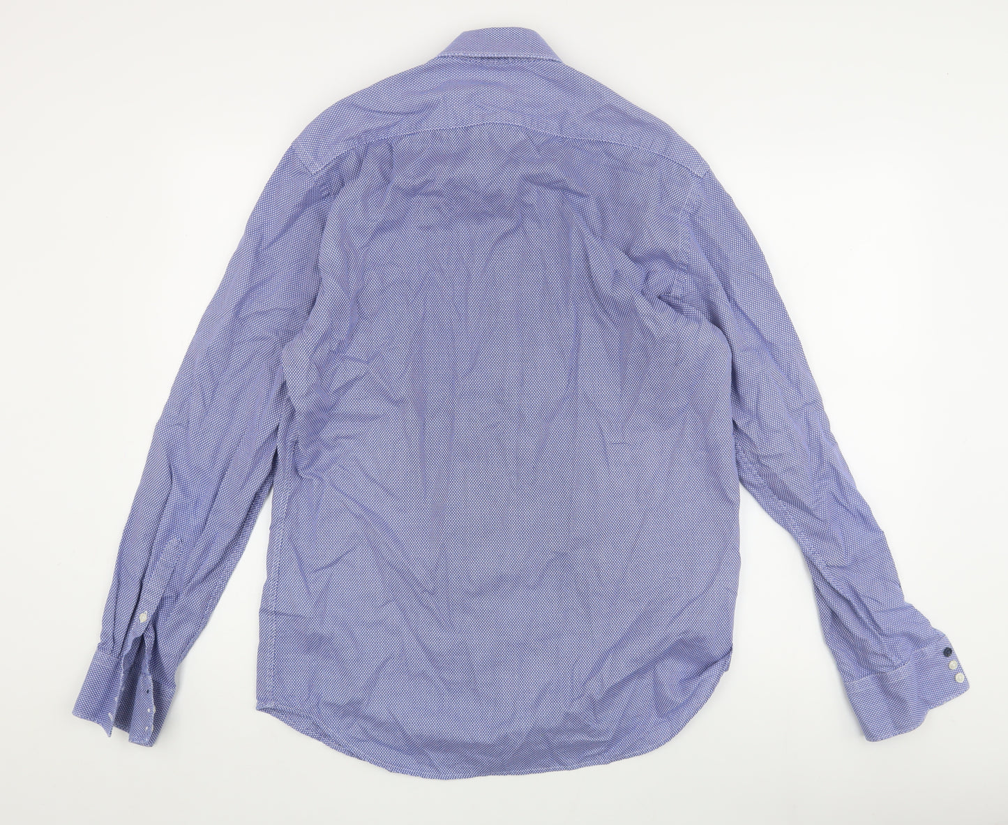 Autograph Men's Blue Dress Shirt, Size 16, Long Sleeve, Cotton