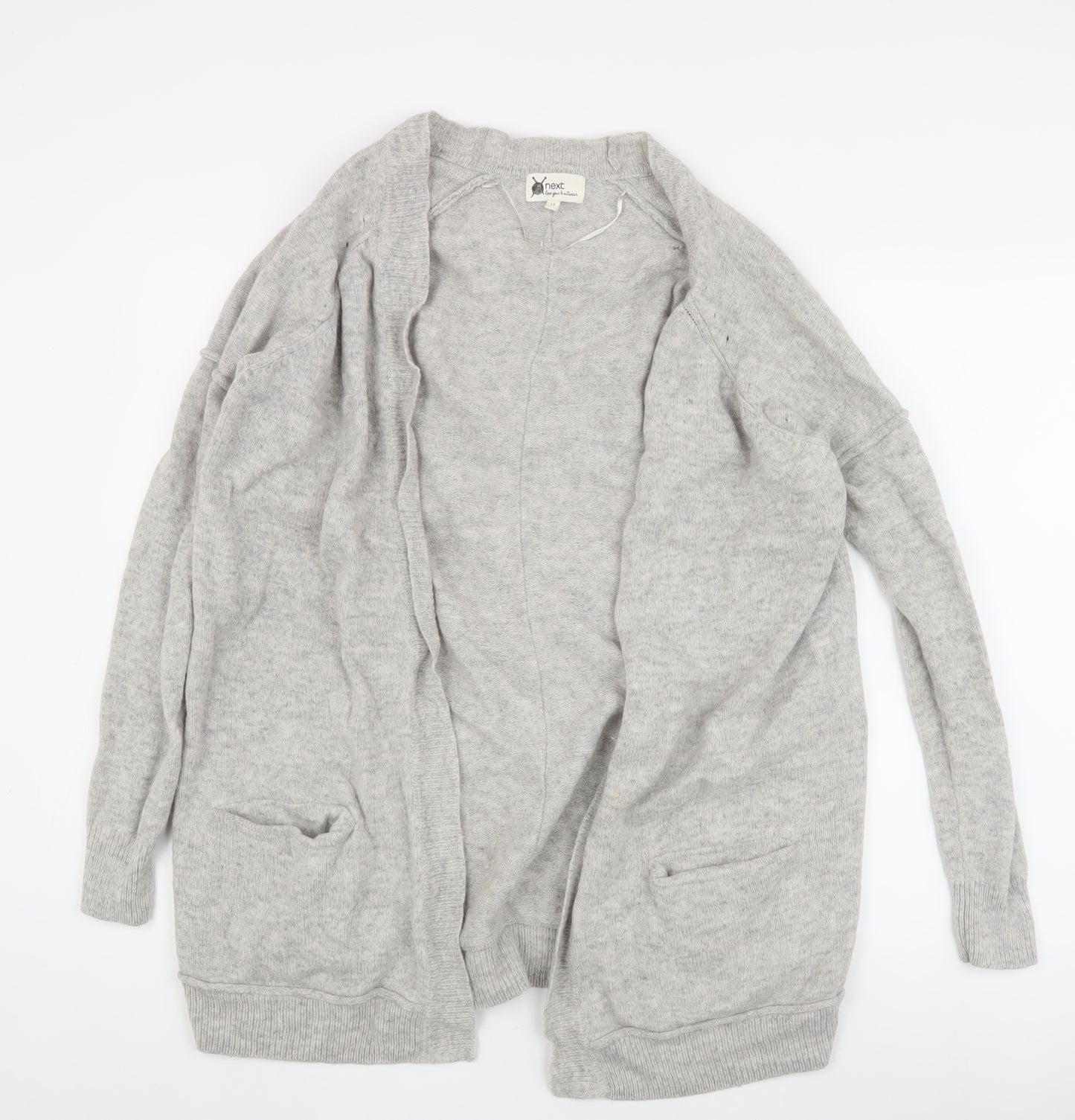 Next Women's Grey Cardigan, Size 12, Long Sleeve, Casual