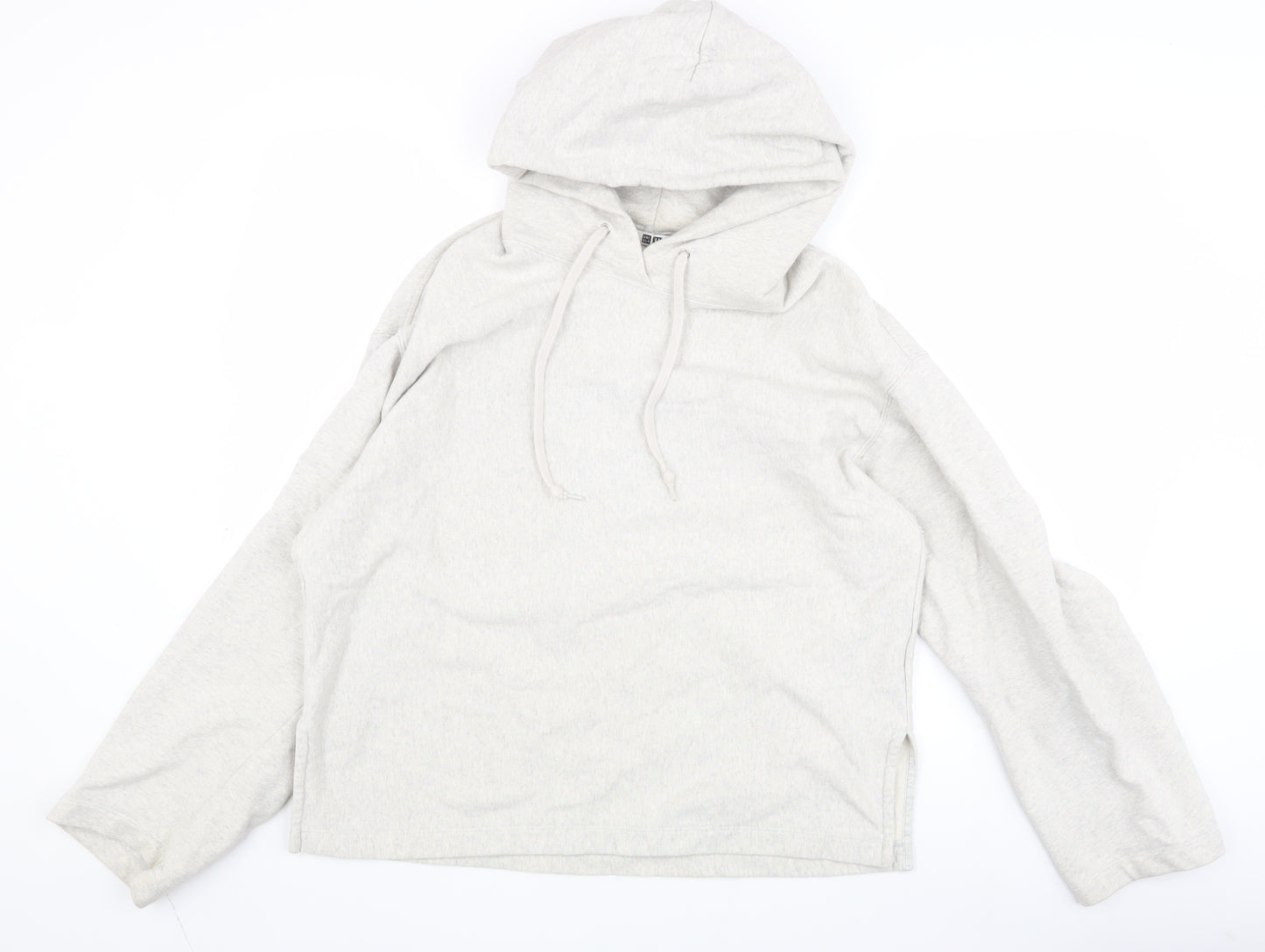 Uniqlo Men's Grey Hoodie S - Cotton Pullover