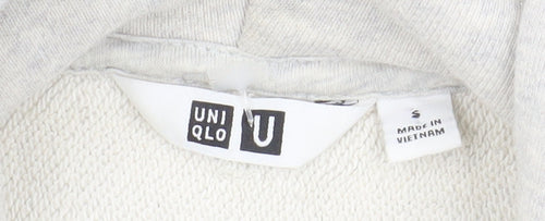 Uniqlo Men's Grey Hoodie S - Cotton Pullover