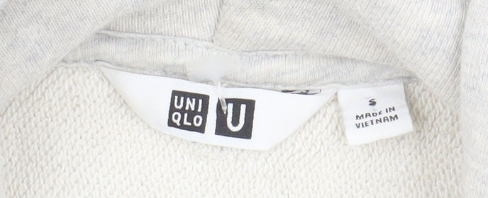 Uniqlo Men's Grey Hoodie S - Cotton Pullover