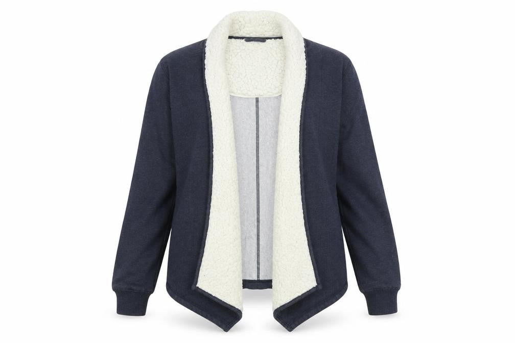 Front view of Wild & Free Women's Blue Fleece Jacket, size M, Autumn/Winter