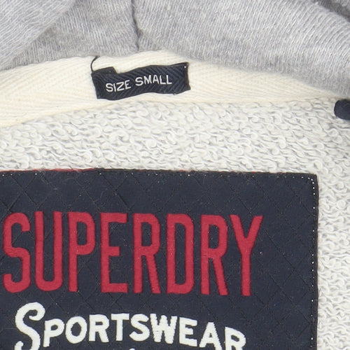 Superdry Grey Pullover Hoodie S Unisex Adults