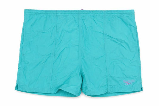 Front view of Reebok Men's Blue XL Swim Shorts with Mesh Lining
