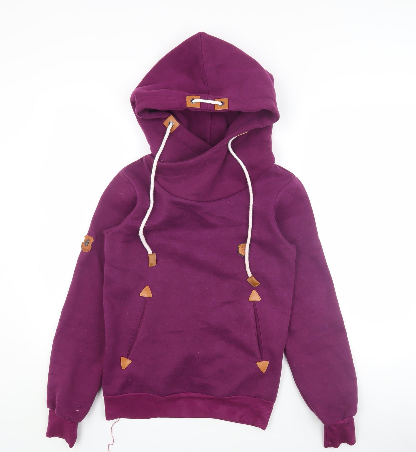 Women's Purple Pullover Hoodie, Size C, Logo Accents