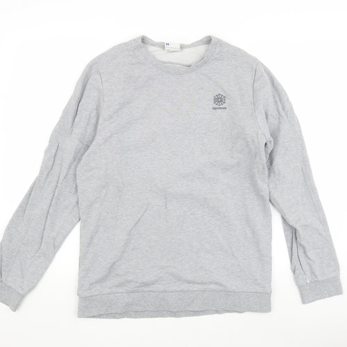 Reebok Men's Grey Pullover Sweatshirt, Medium