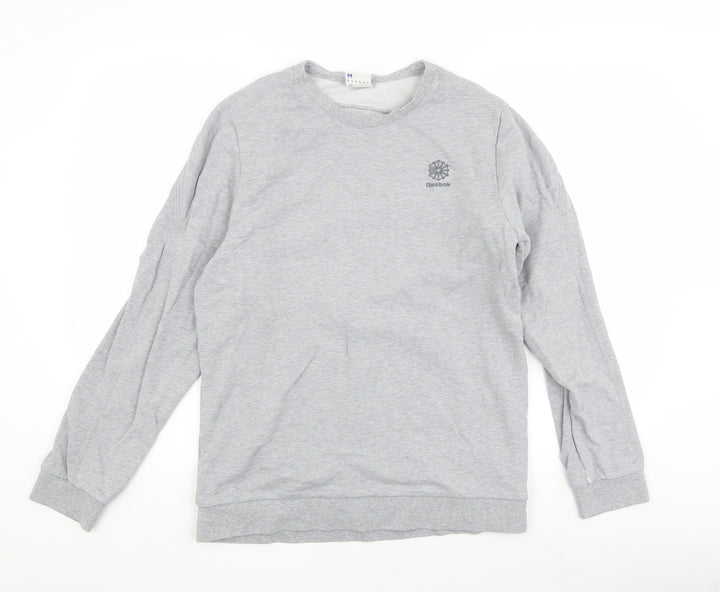 Reebok Men's Grey Pullover Sweatshirt, Medium