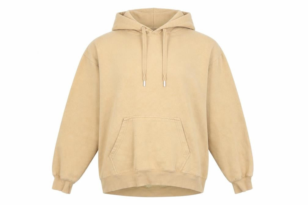 Front view of Pull&Bear Men’s Beige S Hoodie Pullover Lined