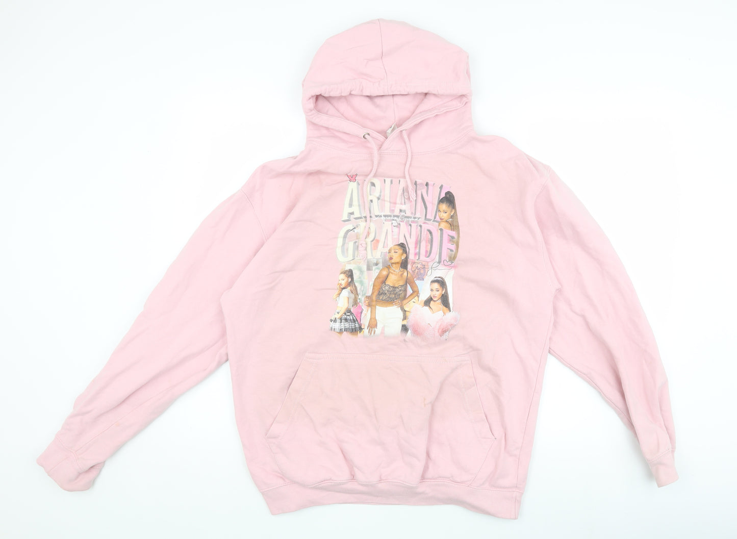Women's Pink Celebrity Hooded Pullover Hoodie - M
