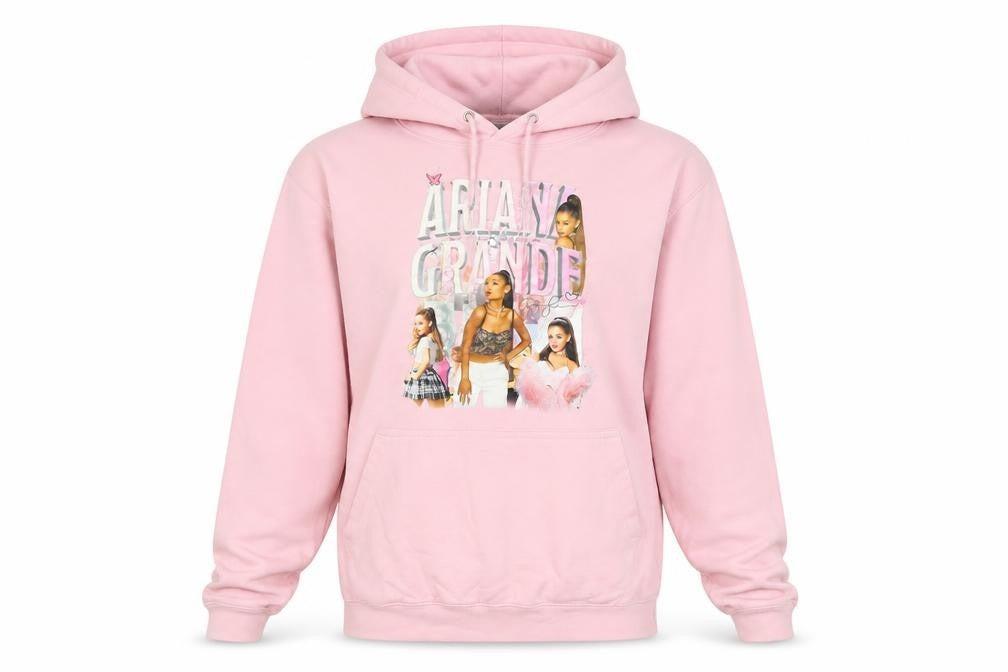 Front view of Women's Pink Celebrity Hooded Pullover Hoodie - M