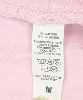 Women's Pink Celebrity Hooded Pullover Hoodie - M