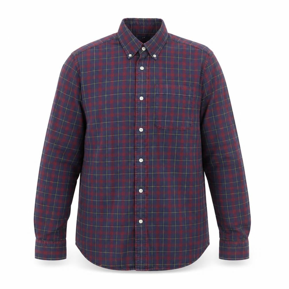 Front view of Gap Men's Multicoloured Slim Fit Check Shirt M