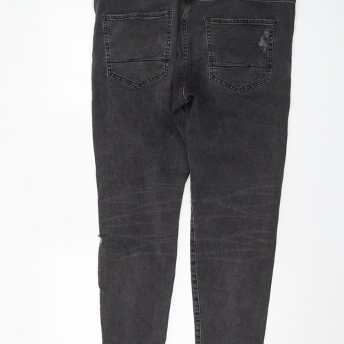 Zara Man Black Skinny Jeans, Men’s 36, Distressed Style