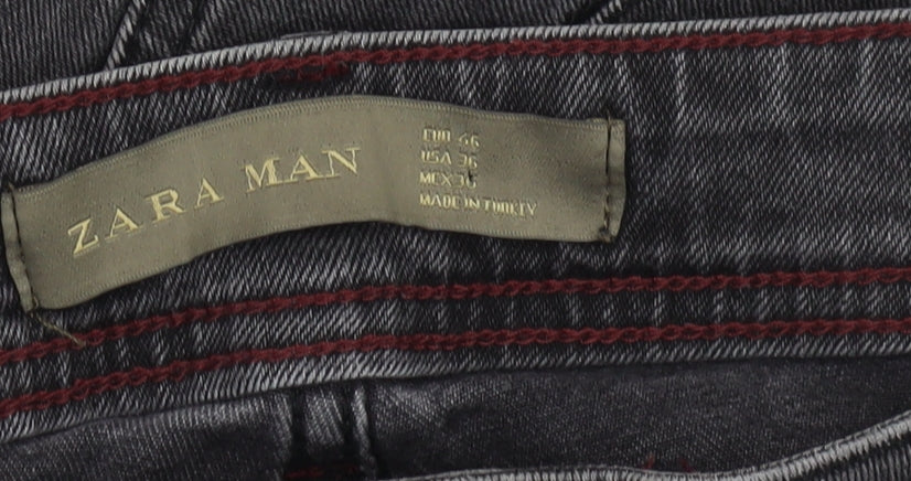 Zara Man Black Skinny Jeans, Men’s 36, Distressed Style