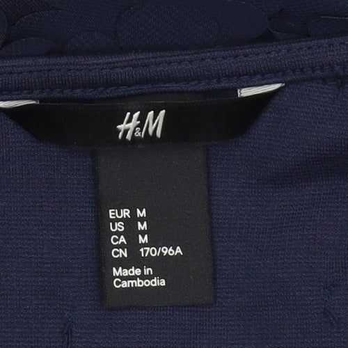 H&M Women's Blue Shift Dress, Size 12