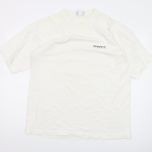 Reebok Men’s White XL T-Shirt Cotton Jersey Logo