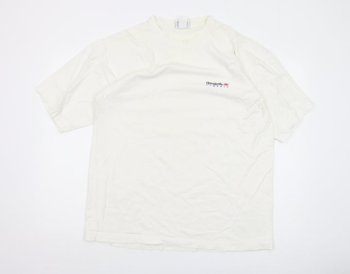Reebok Men’s White XL T-Shirt Cotton Jersey Logo
