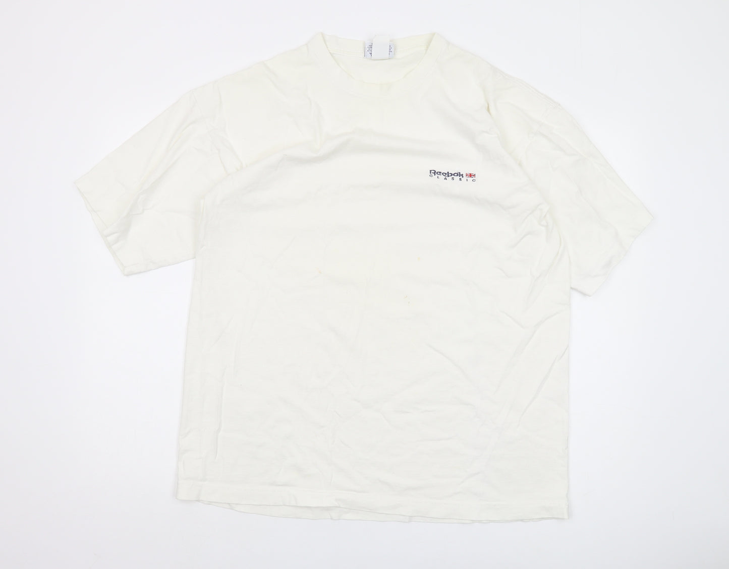Reebok Men’s White XL T-Shirt Cotton Jersey Logo
