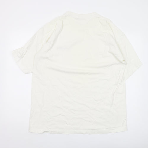 Reebok Men’s White XL T-Shirt Cotton Jersey Logo