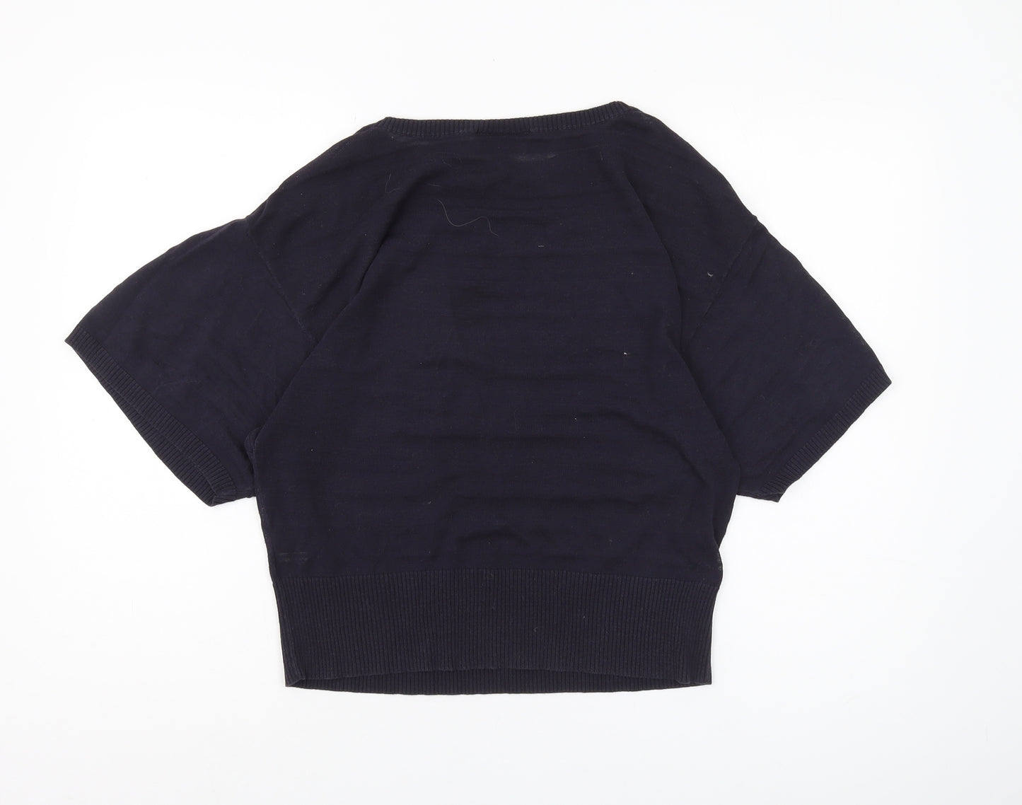 Warehouse Women's Black Cotton Pullover Jumper Size 12