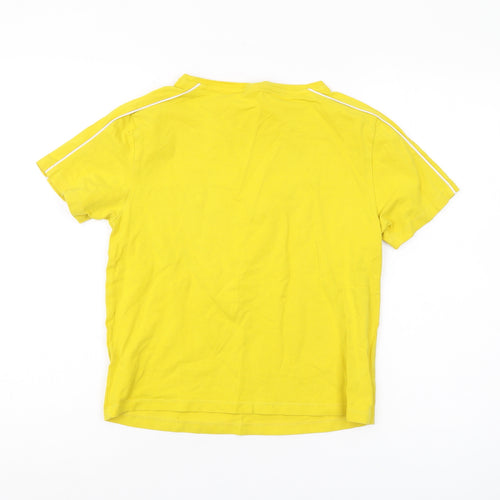 Puma Yellow Unisex T-Shirt M, Casual Crew Neck