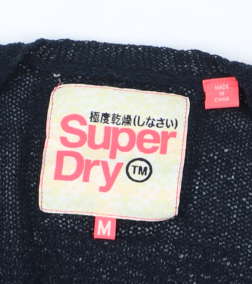 Superdry Women's Black Cardigan M Knitwear Casual