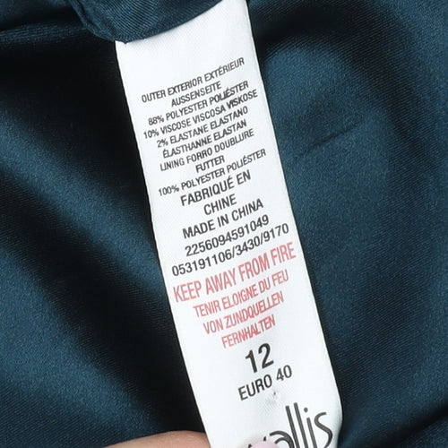 Wallis Women's Green Pea Coat Size 12