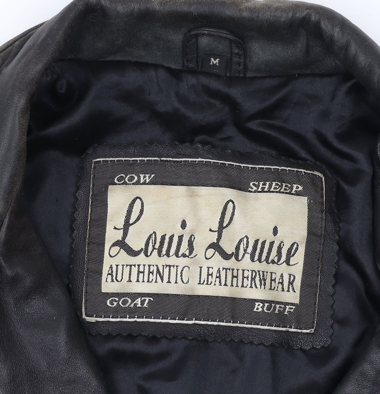 Louis Louise Women's Black Leather Overcoat M