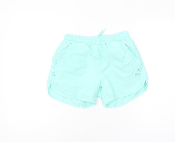 LA Gear Girls' Athletic Shorts Green 11-12 Yrs Quick Dry
