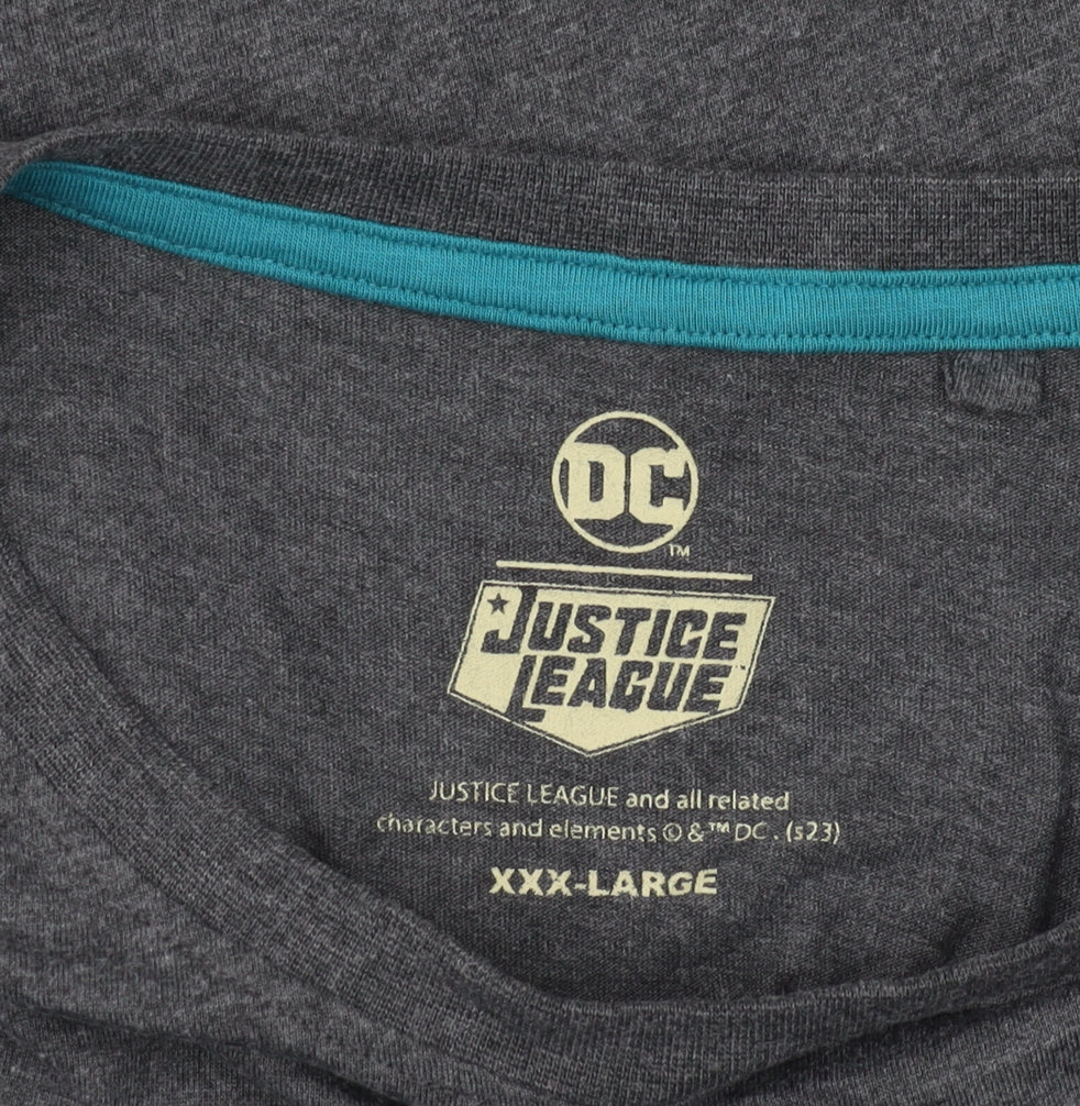 DC Justice League Grey 3XL Men's Graphic T-Shirt
