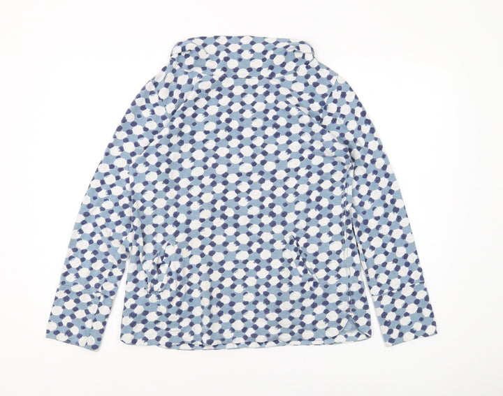 White Stuff Women's Blue Polka Dot T-Shirt UK 10