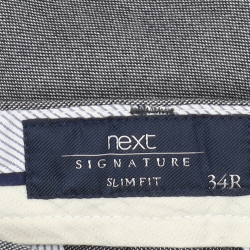 Next Men's Grey Slim Fit Chino Trousers Size 34