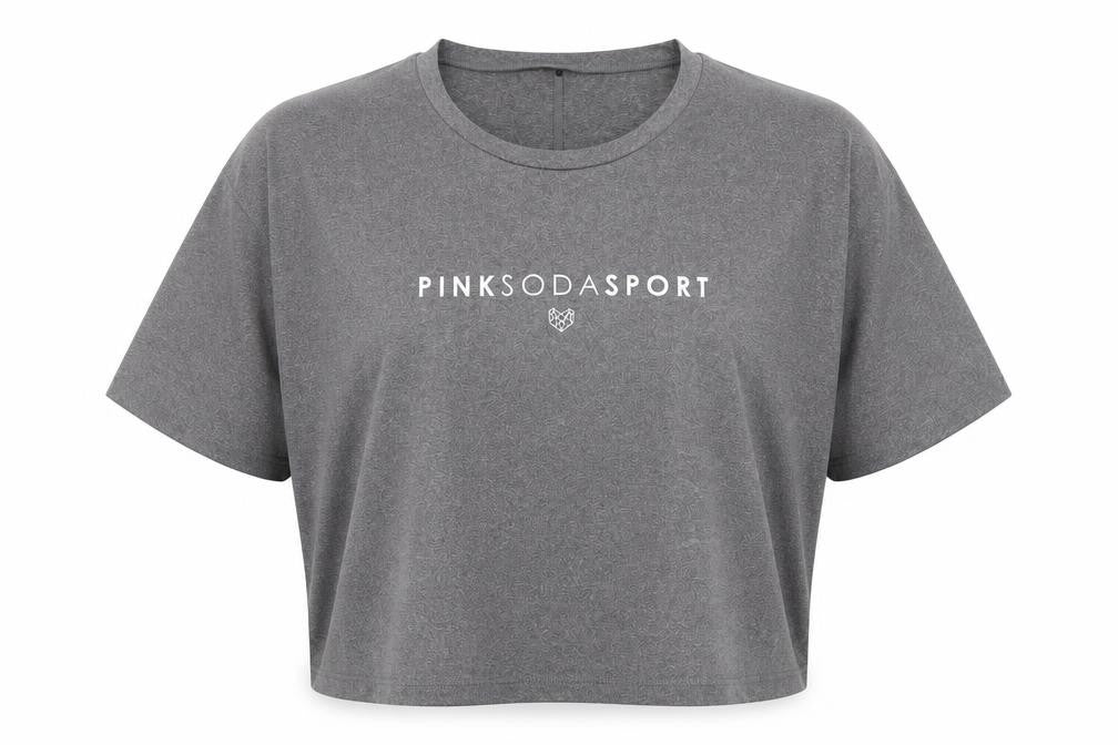 Pink Soda Sport Women's Grey T-Shirt, Size 22
