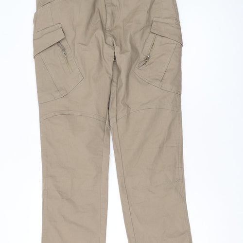 Tactical Cargo Pants for Men - Beige, M-L, Cotton