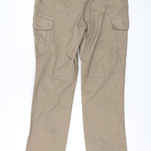 Tactical Cargo Pants for Men - Beige, M-L, Cotton