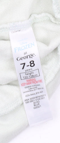 George Girls Frozen Blue Pullover Sweatshirt 7-8 Years