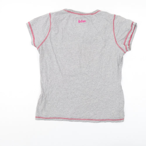Lee Cooper Women's Grey T-Shirt, Size 14, Casual Vintage Look