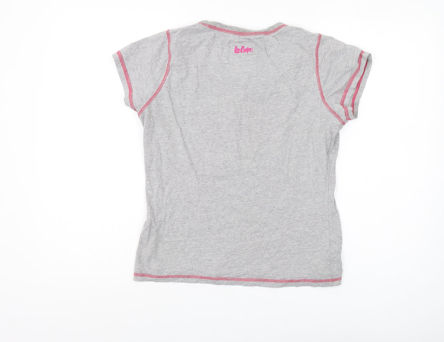 Lee Cooper Women's Grey T-Shirt, Size 14, Casual Vintage Look