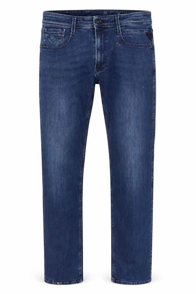 Front view of Replay Men's Blue Straight Jeans, size 36