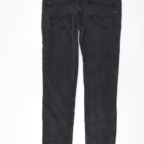 Replay Men's Straight Black Jeans Size 38