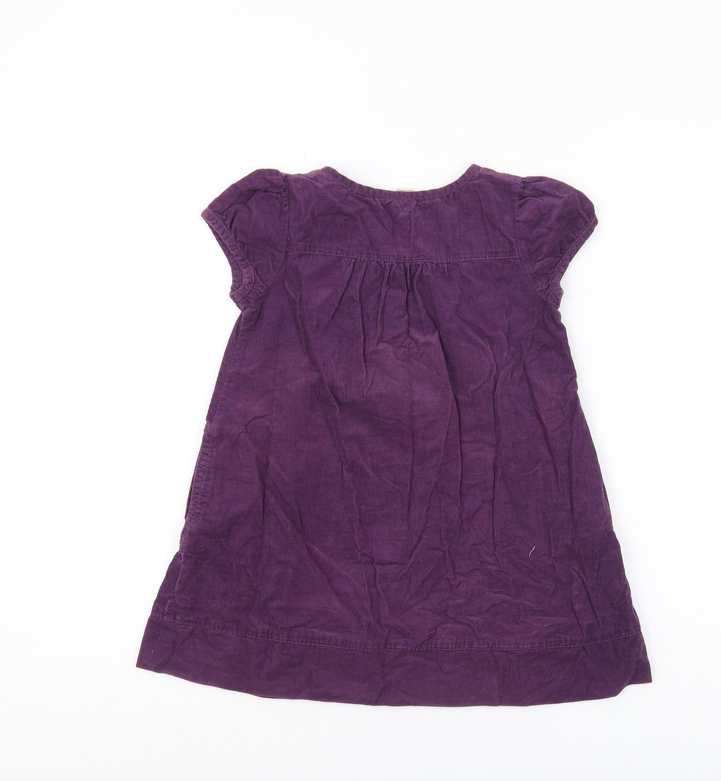 Mini Boden Purple Corduroy Dress 4-5 Years Girls Cap Sleeve