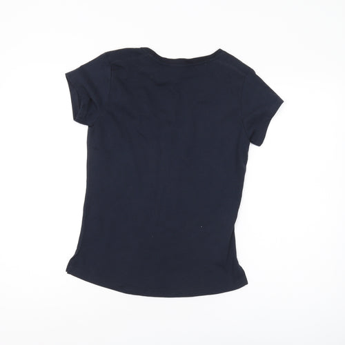 LA Gear Women's Black V-Neck T-Shirt Size 12