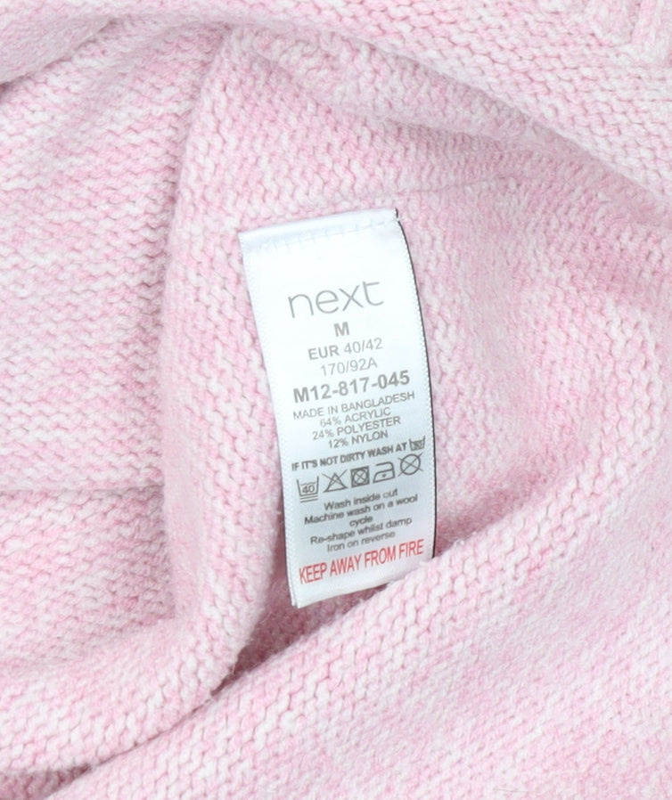 Next Women's Pink V-Neck Pullover Jumper, Size 12