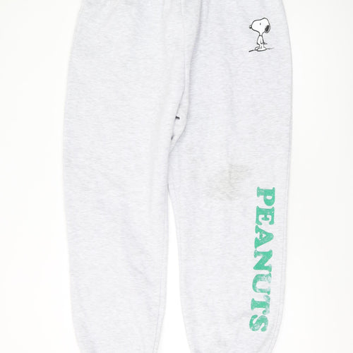 Peanuts Jogger Trousers XL Grey Cartoon Print