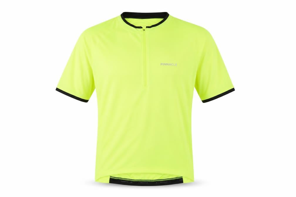Front view of Pinnacle Men's Yellow XL Cycling Jersey