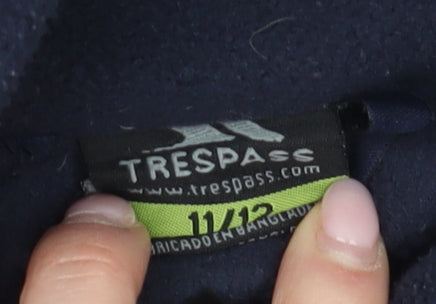 Trespass Boys Blue Fleece Jacket, 11-12 Years, Full Zip